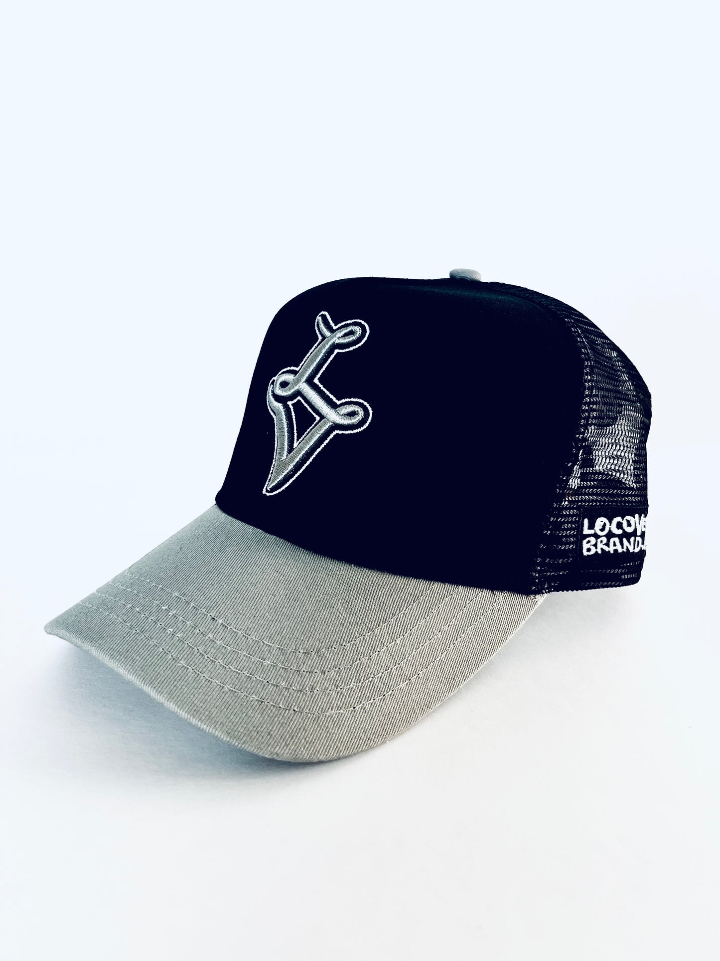 Silver/Black Curve Brim Radley Trucker